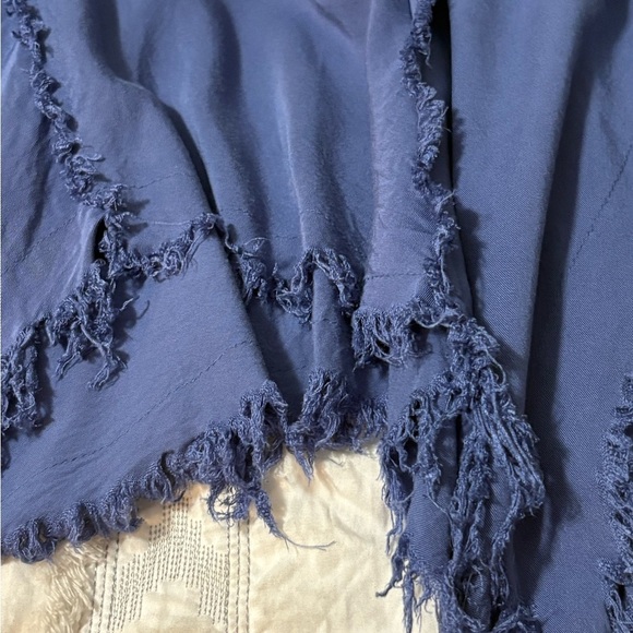 Free People Intimately Blue Handkerchief Frayed Hem. Double Shoulder Straps - Picture 11 of 12